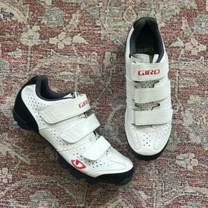 Giro White and Black Cycling Shoes